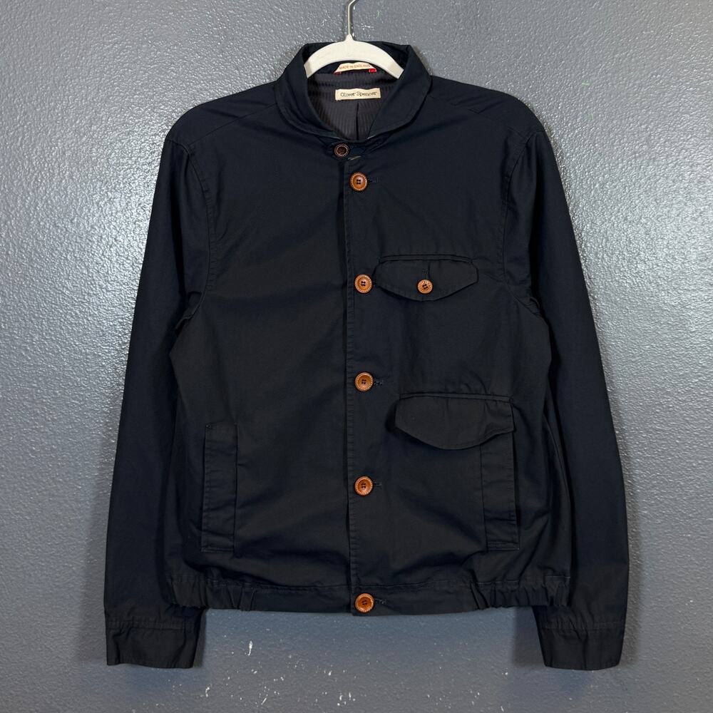 Oliver Spencer 38us men’s Blue waxed cotton jacket
